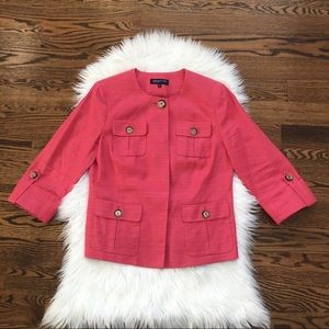 EUC Jones New York linen blend blazer 10